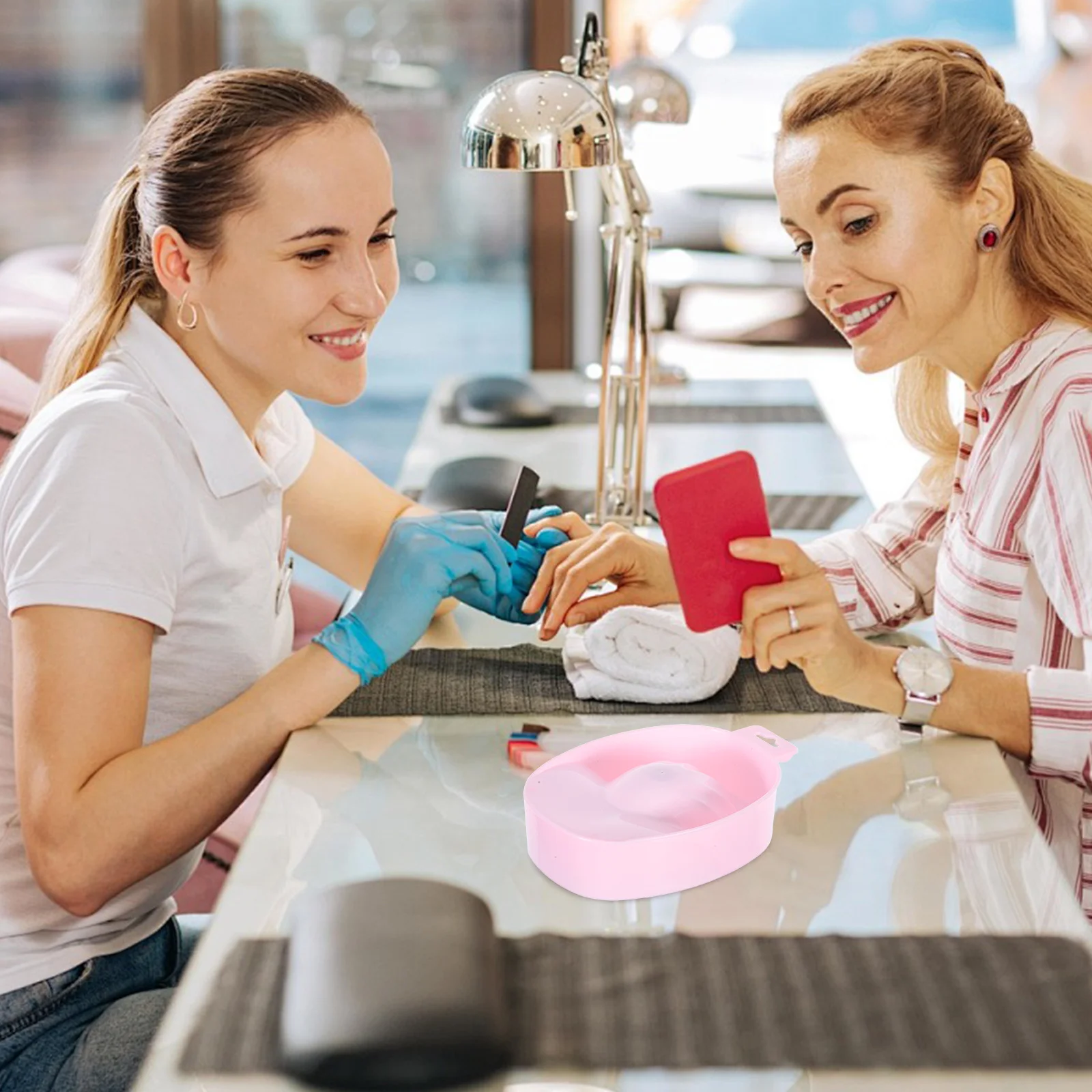 1 pz ciotola per ammollo delle mani ciotola per la cura delle unghie per il trattamento dell'acqua calda strumenti per manicure per la rimozione delle unghie e la nutrizione delle cuticole doppio uso ammollo