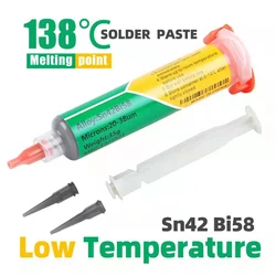 138℃ Low Temperature Needle Tube Solder Paste 1Pcs DIY NC-559-ASM Repair/Rework Syringe Welding Flux Tool For BGA LED PCB