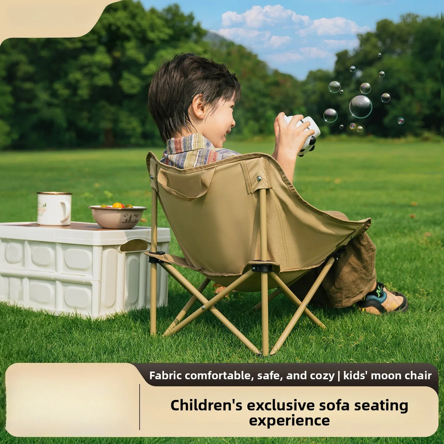 Kids Outdoor Bean Bag Chair - Kids Portable Folding Outdoor Chair Lightweight