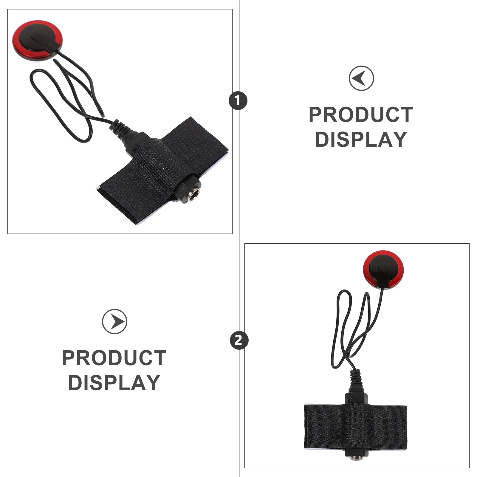 

Pickup Instrument Parts Electric Guitar Transducer Black Thumb Piano Pickup with Cable Durable Metal ABS Soundproof Easy Use