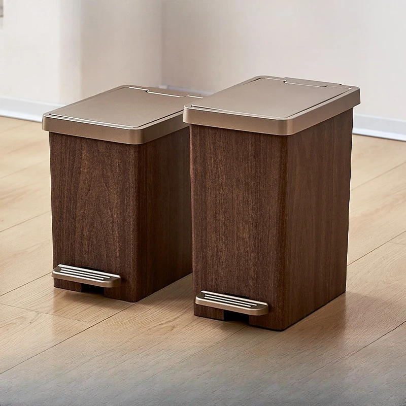 

Бытовой мусорный бак с пресс-крышкой для кухни, ванной комнаты, мусорный бак с двойным открытием, стильный дизайн