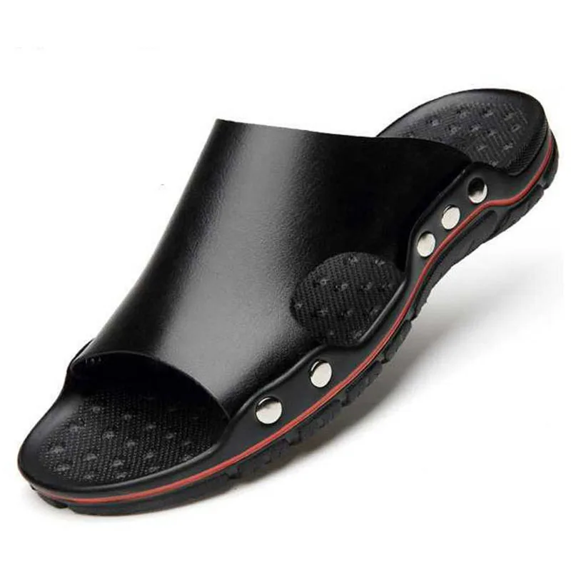 Summer leather Sandals Men Plus Size Beach slippers Casual Shoes for men Fashion Flip Flops Sapatos Hembre sapatenis masculino