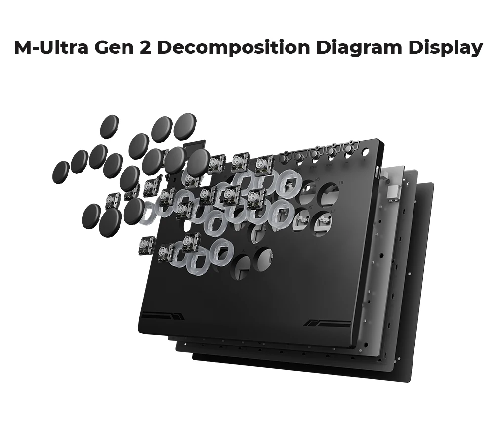 Haute42 M-Ultra Gen 2 Aluminium-Legierung Hebellos-Arcade-Stick Hitbox-Controller für PC/PS4/PS5 Arcade-Hebellos-Controller – Detail 8
