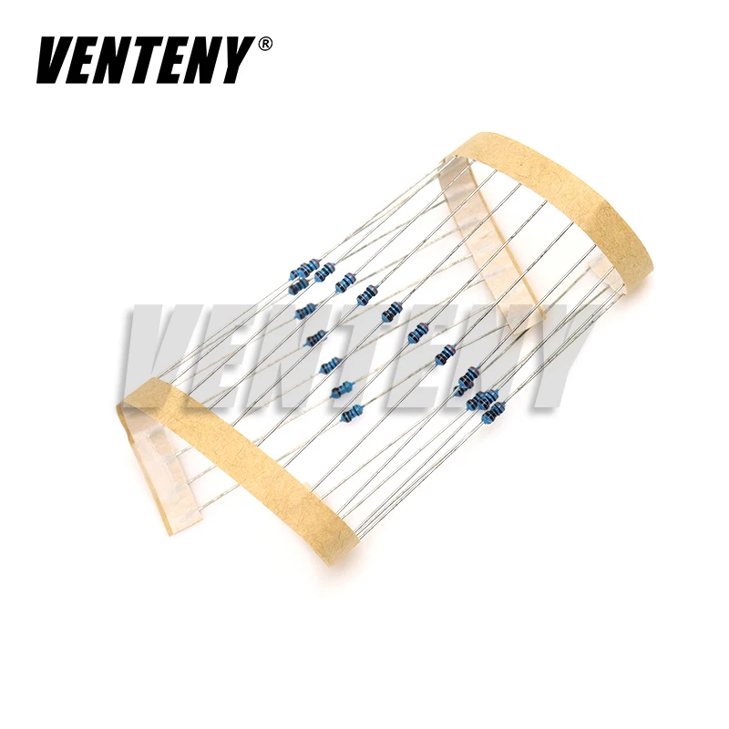 2500pcs 1/4W Metal Film Resistor Kit 50 Values 1R - 10M ohm Resistance 1% Assorted Set DIY Sample pack
