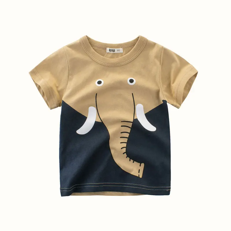 New Summer Children 3D Cartoon T-shirt for Boy Animal Printing Dinosaur Shark Boys T Shirt Girls Tops Tees Cartoon Kids Clothes