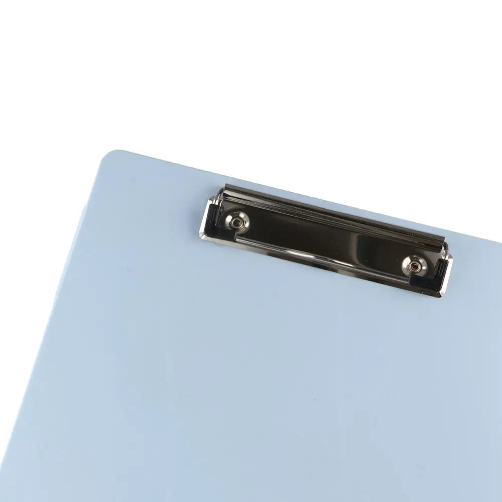 Side Opening A4 File Folder Plastic Candy Color Test Paper Storage Box with Strong Metal Clip Student Writing Pad Office