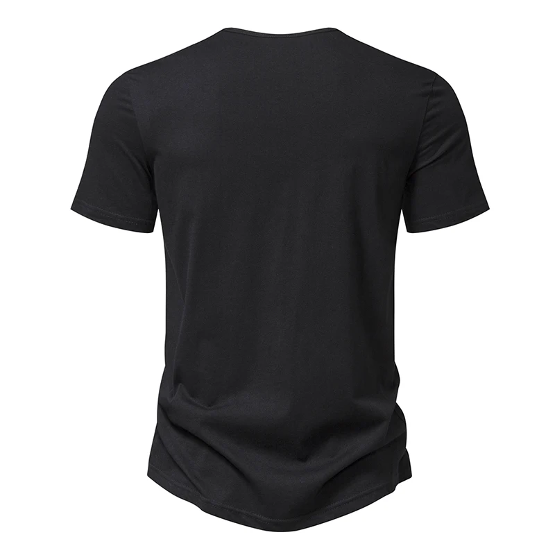 Spring Men's Long Sleeve T Shirts Half Buttons Stand Collar Cotton Pullovers Solid Casual Tops Comfy Korea Tide Slim Thin Tees