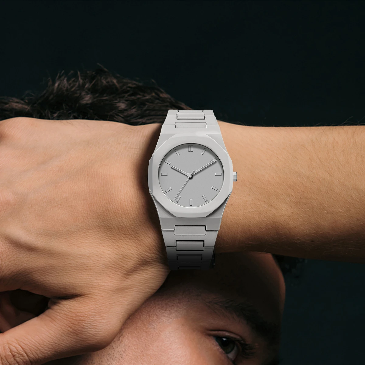 ساعة رياضية رجالية عادية موضة البلاستيك باند كوارتز ساعة رجالية Reloj Hombre