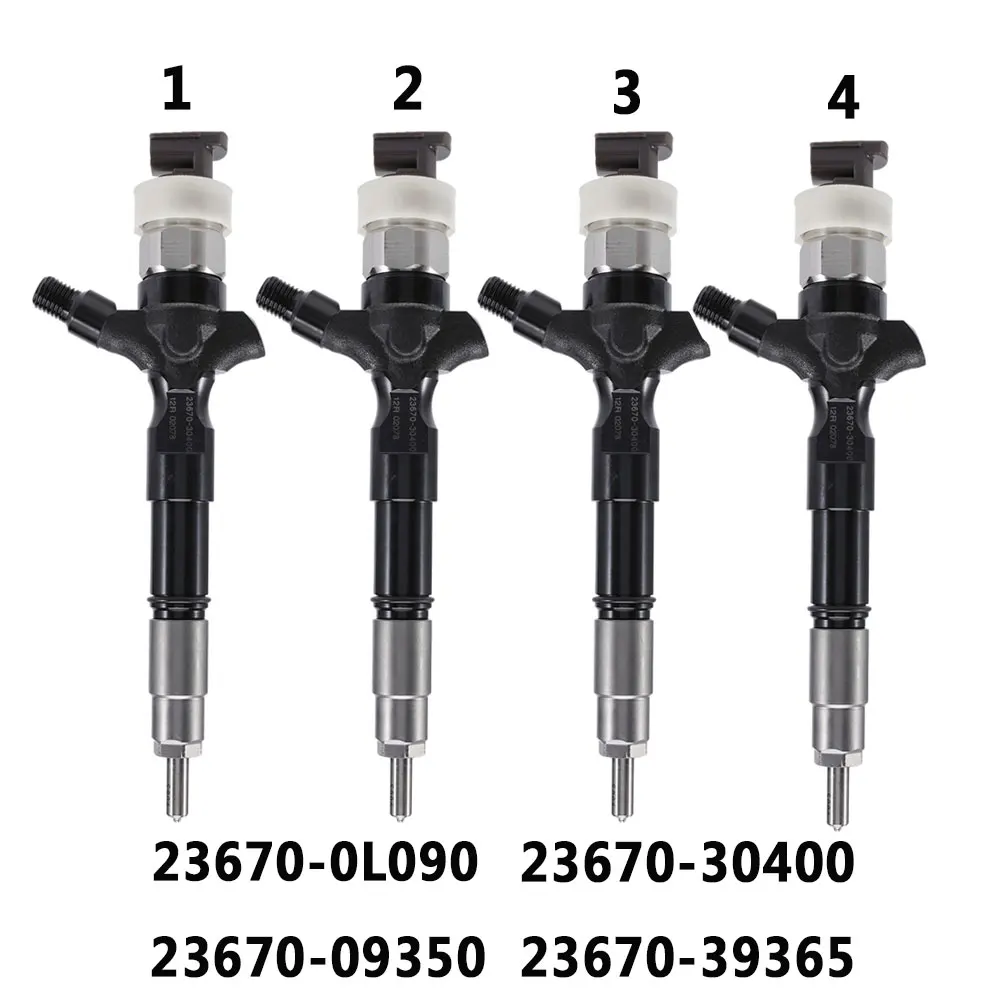 

4PCS Common Rail Diesel Nozzle 23670-0L090 23670-30400 Fuel Injector 23670-09350 23670-39365 For Denso Toyota Hilux 1KD 2KD