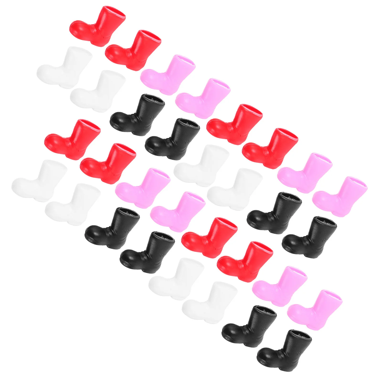 

Набор из 96 миниатюрных рождественских сапожков - легкие пластиковые туфли 2 см для сезонных декораций - идеи для праздничных поделок - миниатюрные украшения