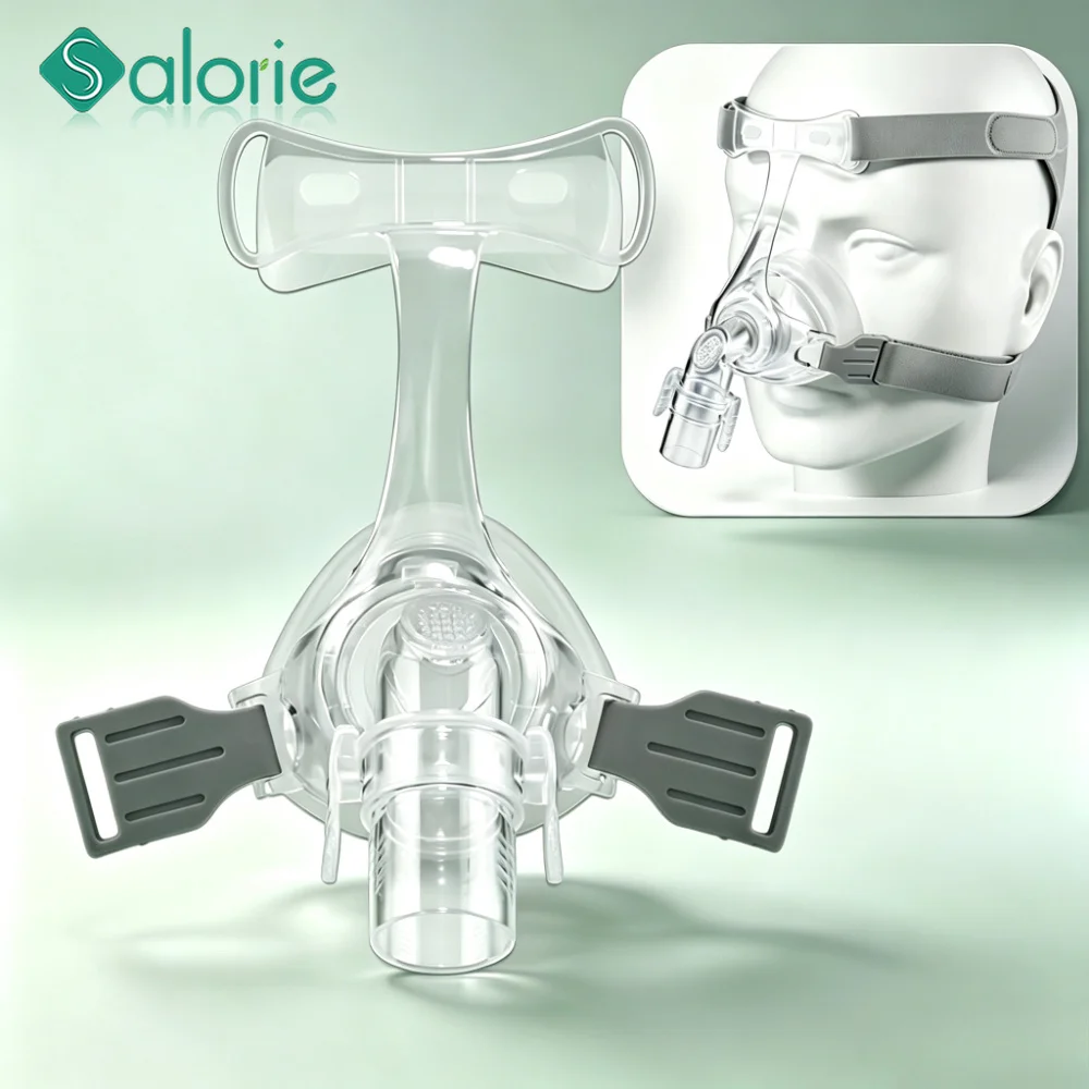 CPAP Nasal Mask Liquid Soft Silicone Cushion Stable Wearing Quick‑Release Connector for Sleep Breathing Replacement Accessories