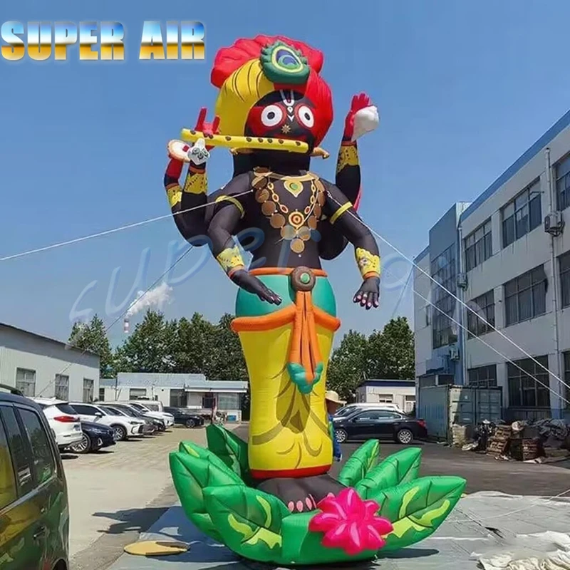 Gorąca wyprzedaż zabawnego, dmuchanego modelu postaci z nadrukiem do dekoracji zewnętrznych.