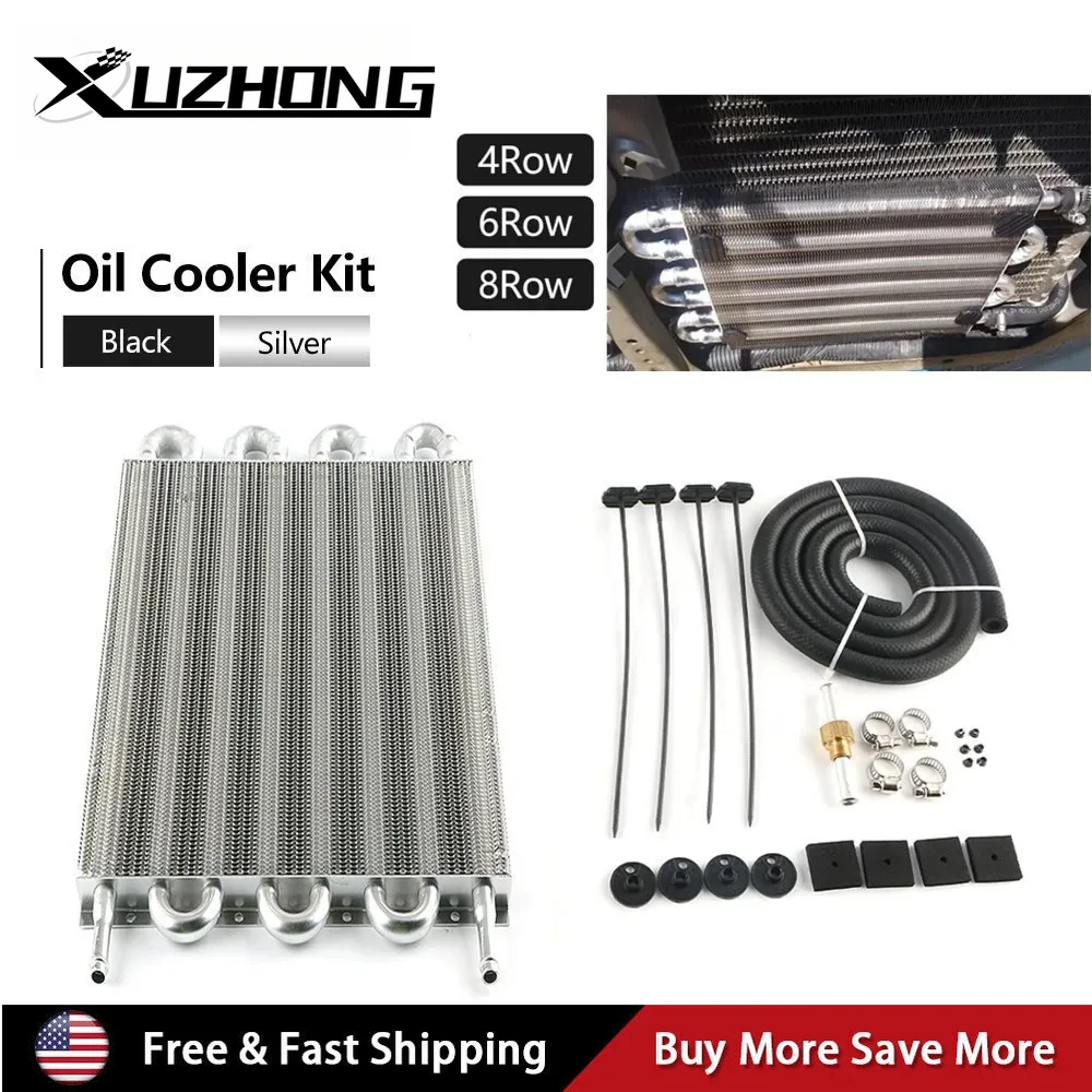 

4-рядный 8-рядный универсальный алюминиевый масляный радиатор с дистанционным управлением, комплект автоматического ручного преобразователя радиатора TOC-1001