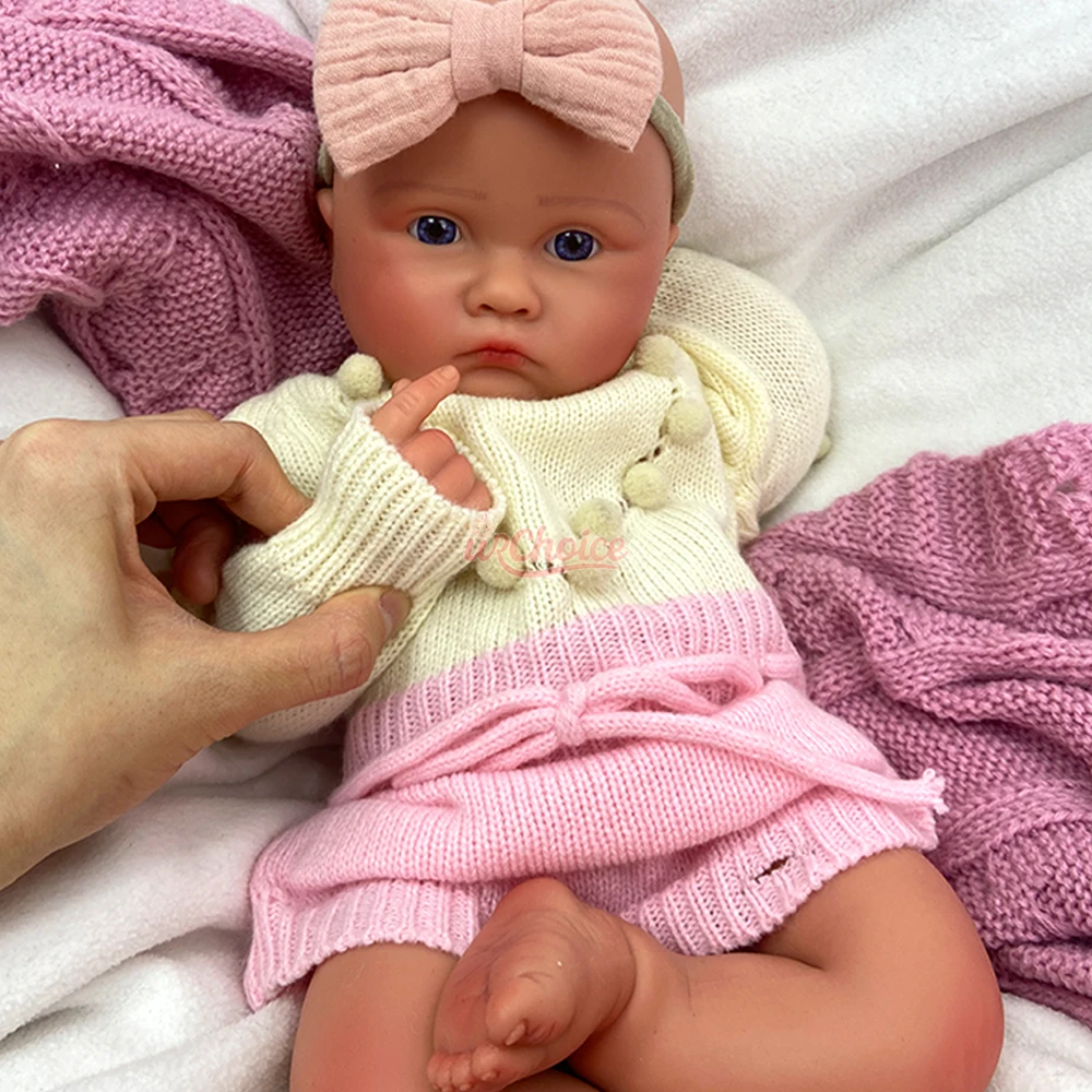 Entzückende Künstler-Kollektion, 45,7 cm, Silikon, wiedergeborenes Baby, handgefertigte wiedergeborene Puppe, lebensechte Neugeborene, perfektes Geschenk für Puppenliebhaber