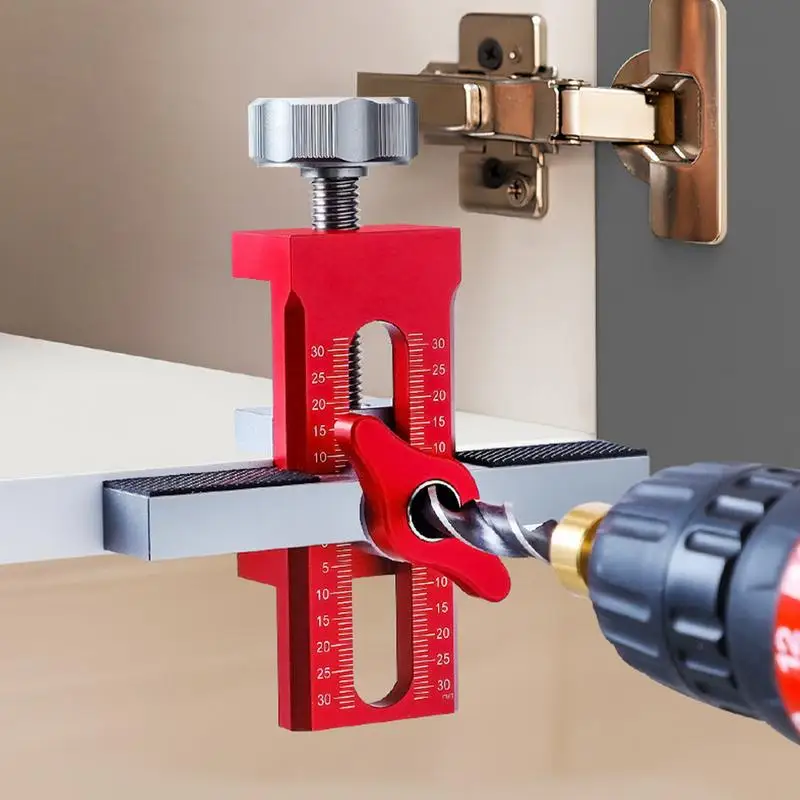 

10mm Aluminum Alloy Cabinet Door Mounting Jig set Cabinet Installation Tools Woodworking Drill Guide with drill bit & sleeve