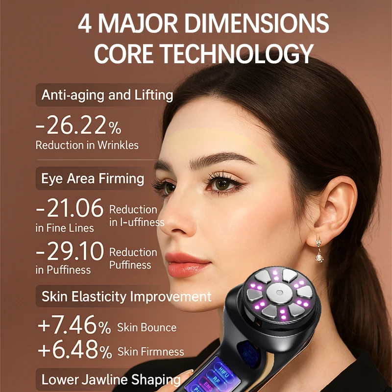 MINI HIFU Gesichtsradiofrequenz Schönheitsbehandlung EMS Mikrostrom Hautverjüngung Lifting Straffung Schönheit Instrumentt