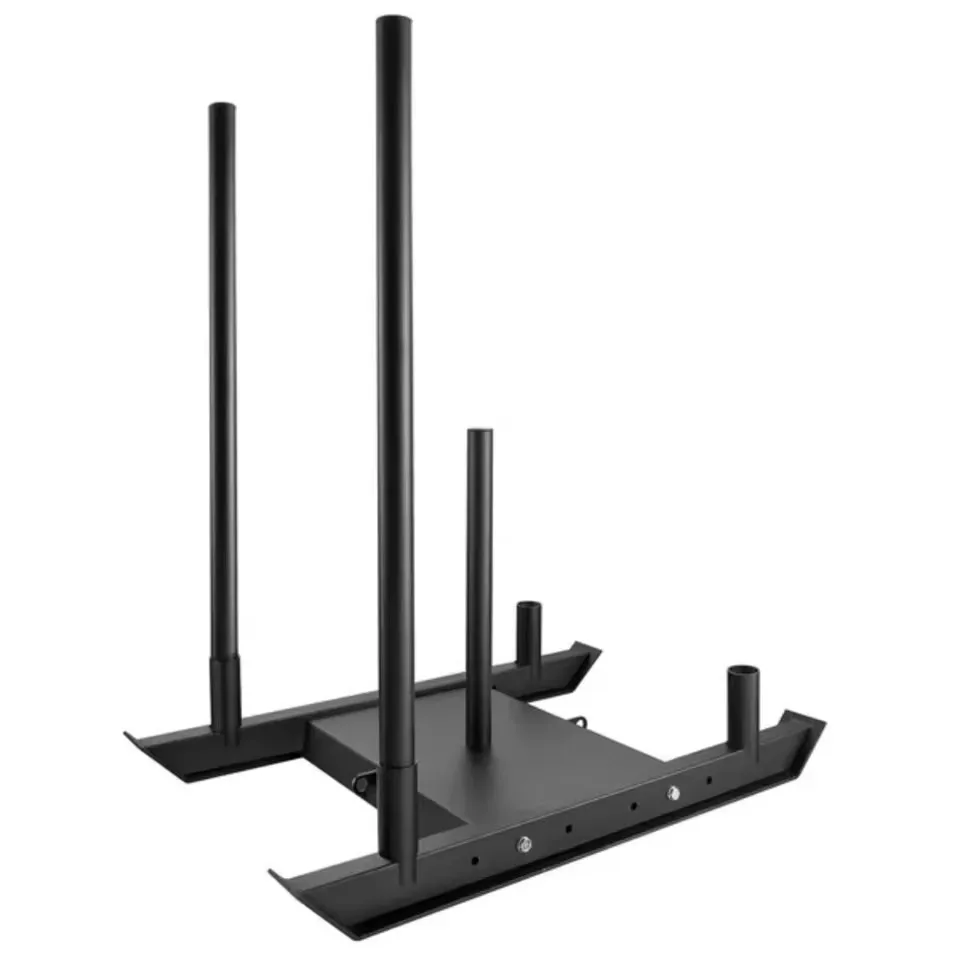 

4-Post Steel Power Sled for Gym Weight Plate Push Pull Exercise