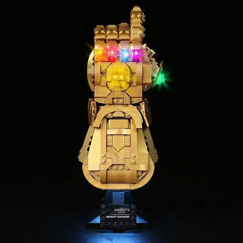 Guantes del Infinito de Thanos de la Serie Iron Man de 32 cm, Figuras de Marvel, Guantelete Nano de Plástico, Rompecabezas de Iron Man, Adornos, Regalos