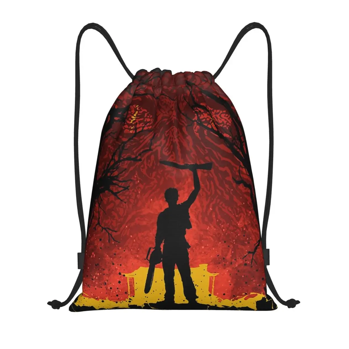 

Ash Evil Dead Backpacks Portable Drawstring Bags Sports Bag Book Bags for Travel School