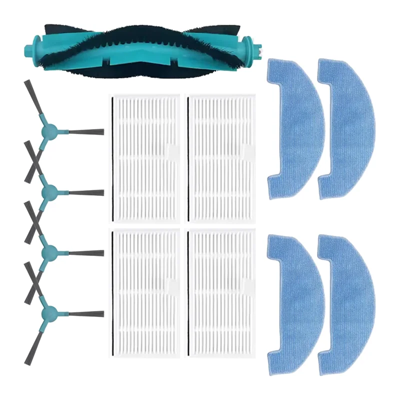 

N85R-For Cecotec Conga 7690 Immortal Max Vacuum Cleaner Spare Replacement Parts-Main Brush, Side Brush, HEPA Filter, Mop Cloth