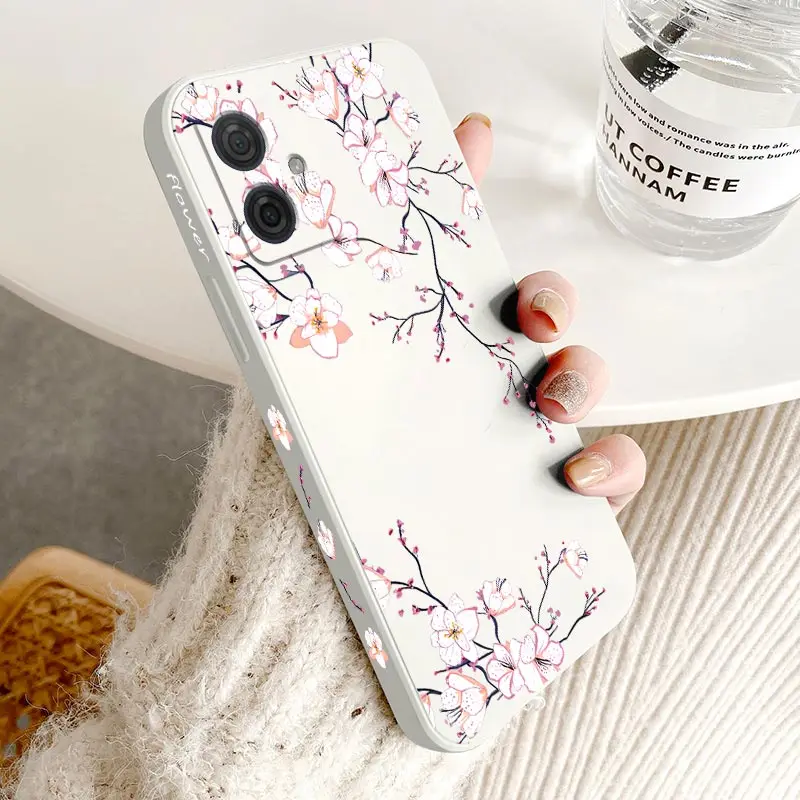 G54 Bright Orchid Silicone Phone Case For Motorola Moto G42 G54 G22 G24 G100 G52 G14 G53 G72 G50 G34 G9Plus G8Play G84 Cover