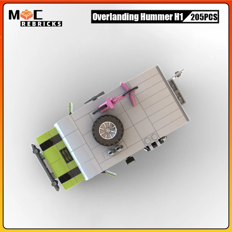 市旅行屋外 RV 陸上ハマー H1 MOC ビルディングブロックミニトラックモデルセットオリジナリティレンガパズルおもちゃクリスマスギフト ﻿