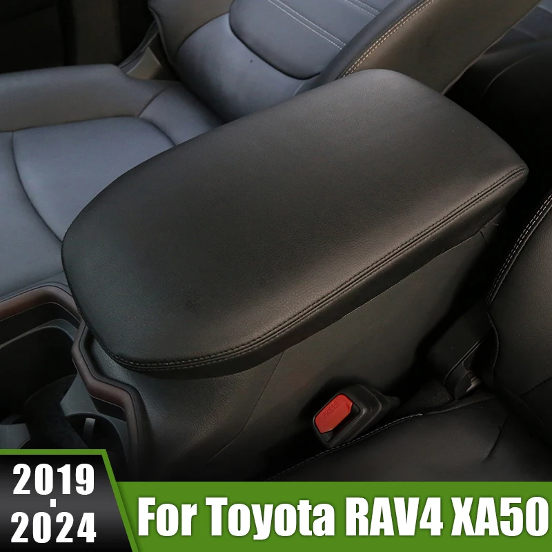 

For Toyota RAV4 XA50 2019 2020 2021 2022 2023 2024 RAV 4 Hybrid PU Leather Car Armrests Center Console Storage Box Cover Case