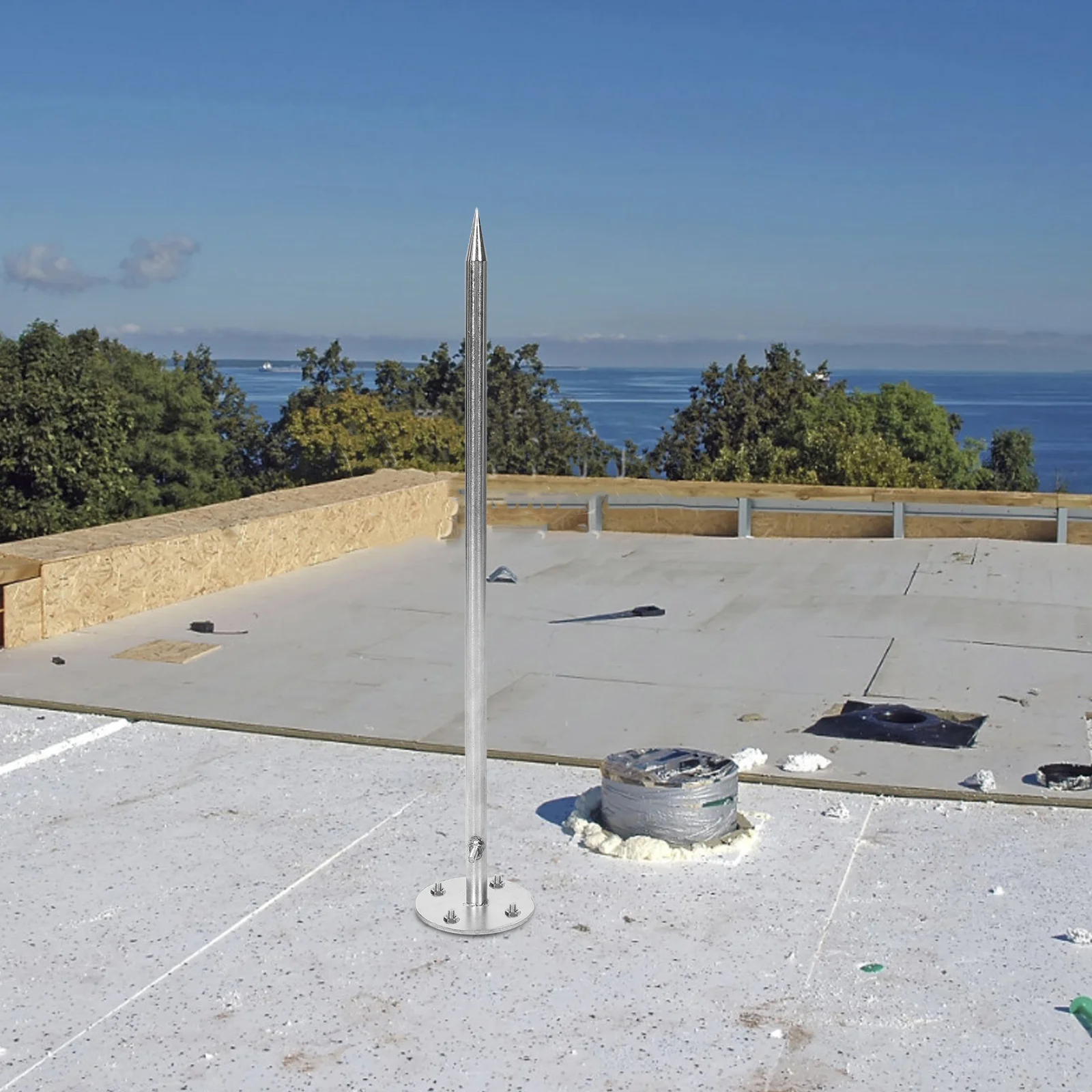 Edelstahl-Außenschutzgerät für Dach, Garten, Villa, einfach zu installierender Donner-Ableiter für