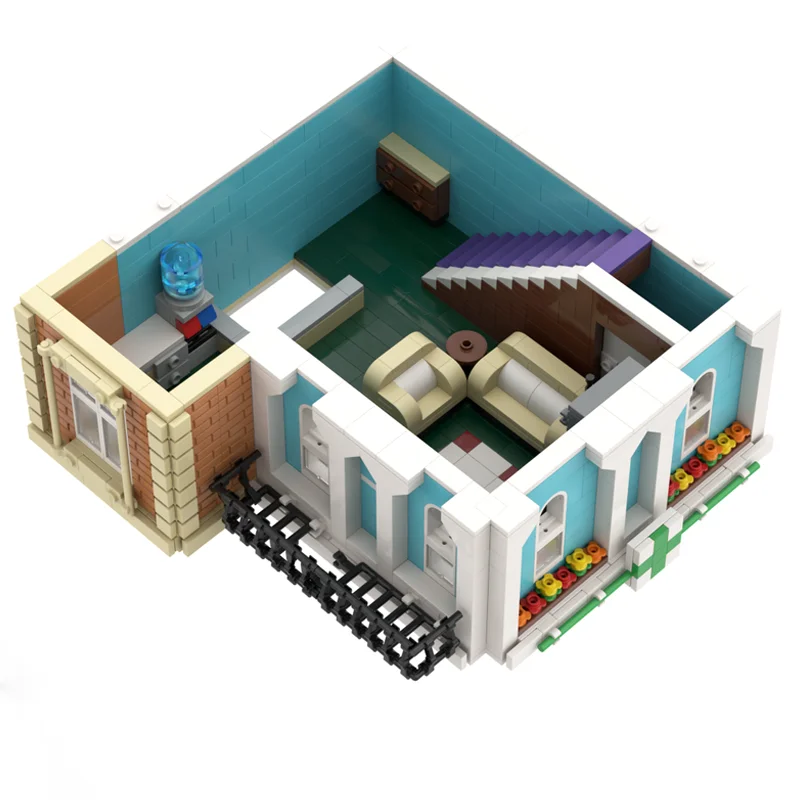 3091 pçs personalizado moc modular farmácia urbano clássico arquitetura modelo de construção diy blocos tijolos montagem brinquedo presentes do feriado