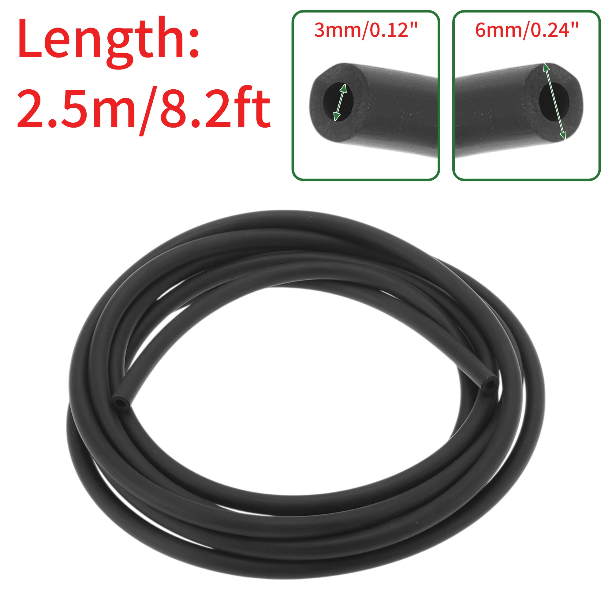 

UXCELL Lubricating Oil Hoses 3mm/0.12" 6mm/0.24" 2.5m/8.2ft Water Hose Pipe Tubing