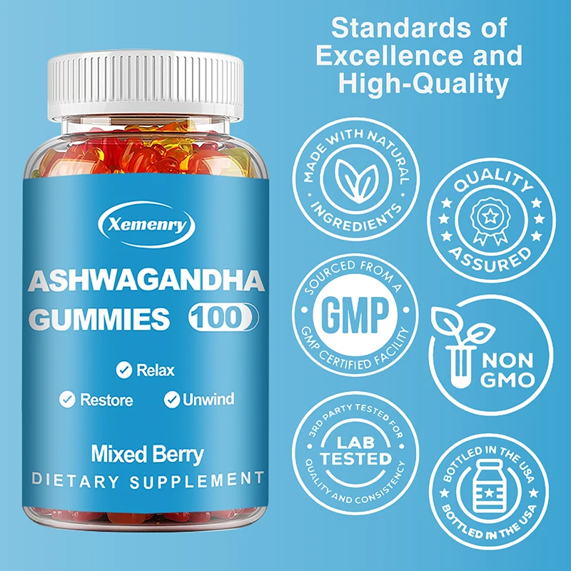 Ashwagandha gummies - Relieve Stress Help with Sleep Support Immune System Health