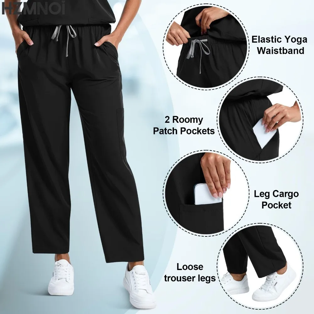 HZMNOI nouveau unisexe infirmière uniforme hommes gommages ensemble uniforme de beauté femmes hôpital chirurgical costumes clinique dentaire animalerie laboratoire vêtements de travail