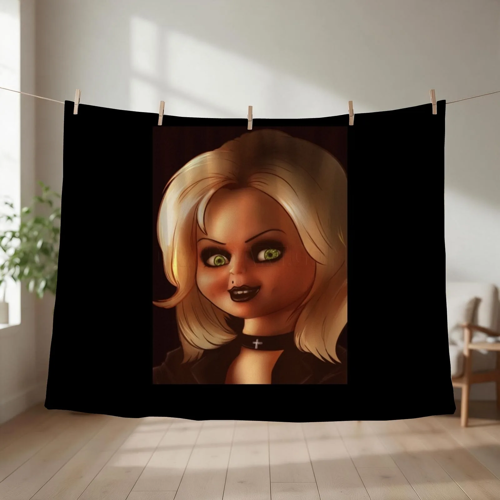 Bride of chucky Throw Blanket Flannel Fabric Plush Soft Big Blankets For Baby Blankets