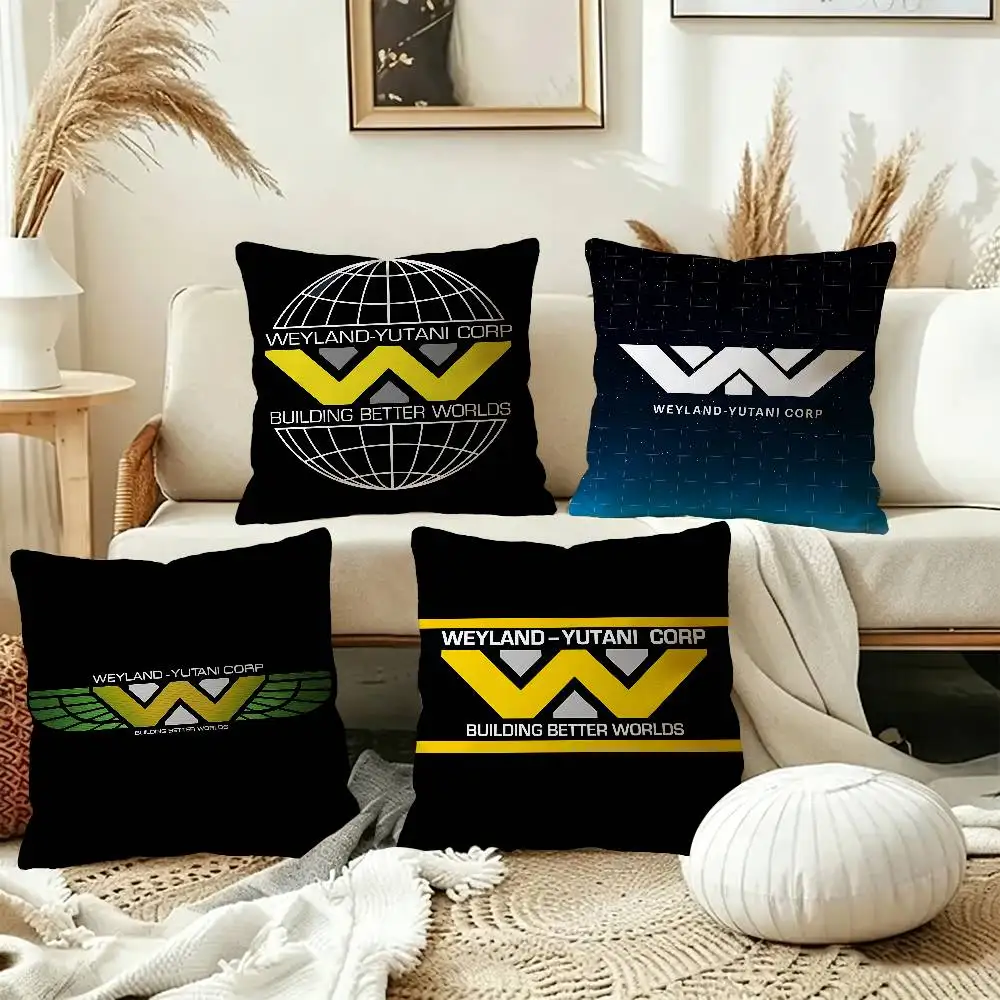 A-Weylands-yutani Shiny Laser Cushion Cover Inches Farmhouse Decor Home Throw Pillow Covers for Couch Decorations