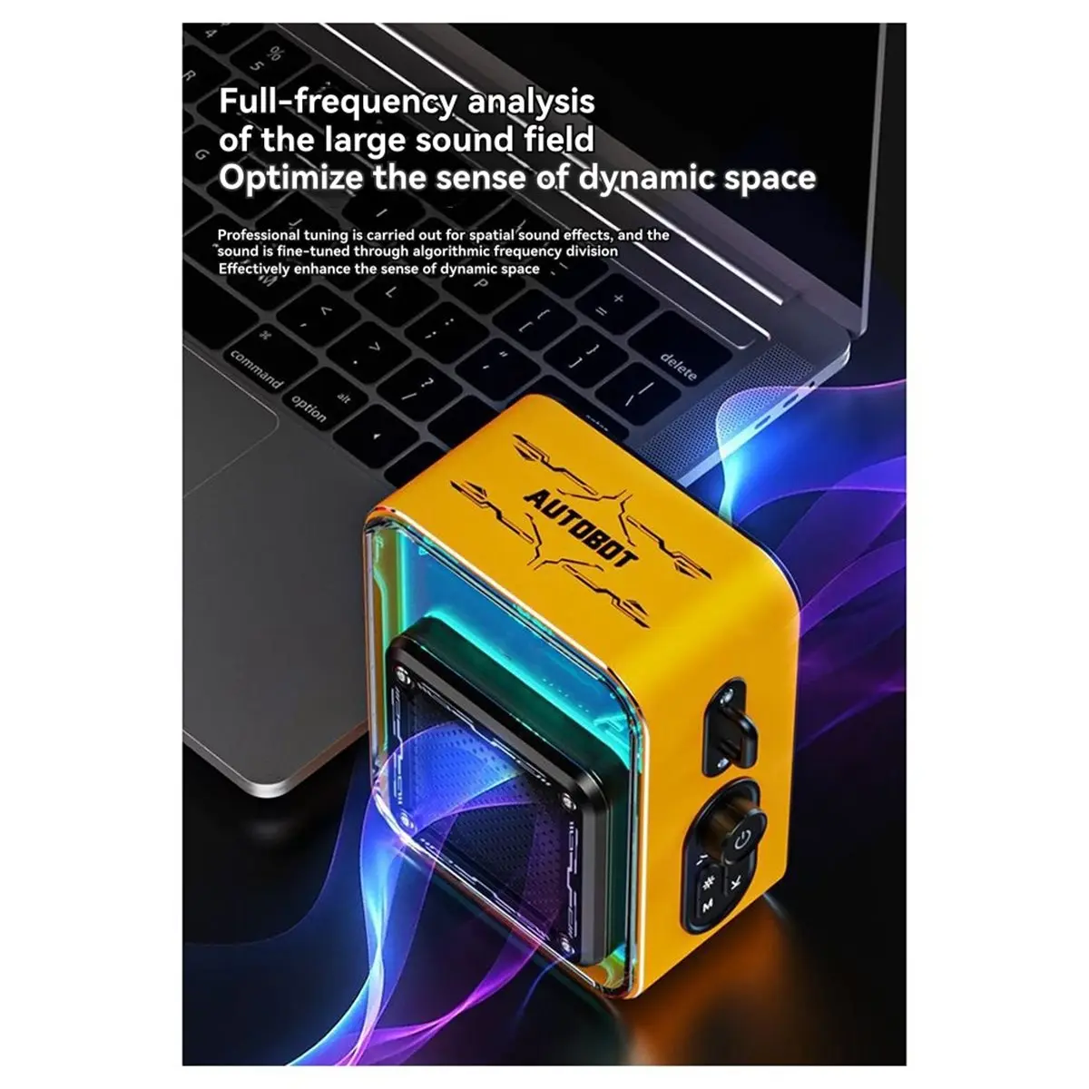 مكبرات صوت بلوتوث LED ضوء ستيريو خارجي سماعة لاسلكية تعمل بالبلوتوث صندوق صوت متعدد الوظائف بث مكبر صوت محمول #2