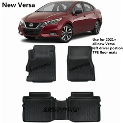 Use for 2021+ Nissan Versa floor mats custom car All-Weather car foot pad Fit For new Versa waterproof car floor mats Versa mats