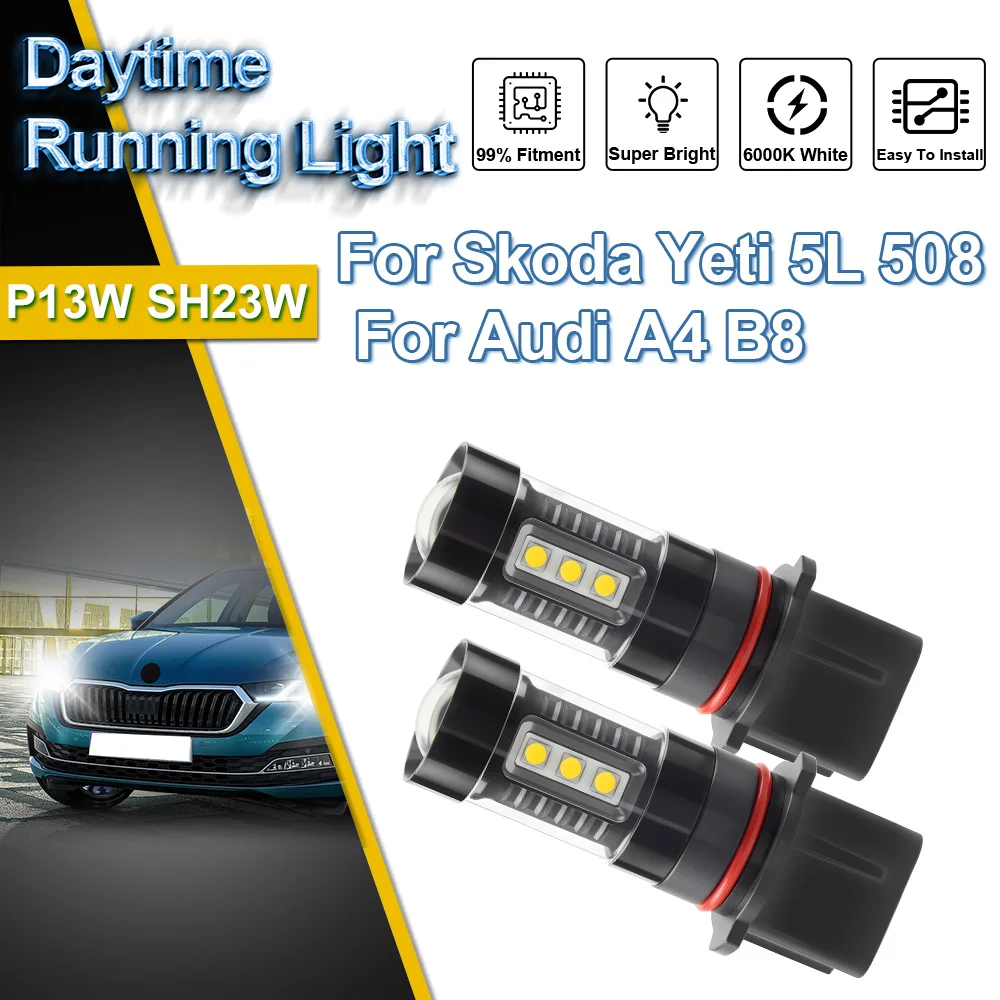 

Мини-мигающие светодиодные дневные ходовые огни для Skoda Yeti 5L 508 для Audi A4 B8, высококачественные супер яркие, простые в установке лампы