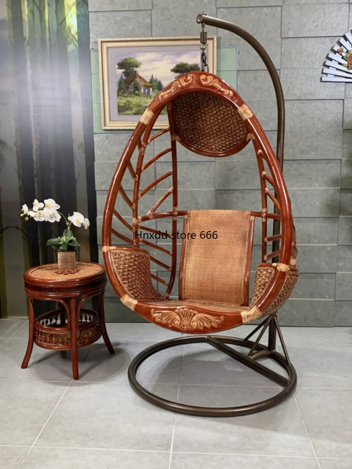 Hanging Basket Hanging Chair Bird's Nest Rattan Basket Swing Chair Indoor Rattan Chair, Rattan Hanging Indoor