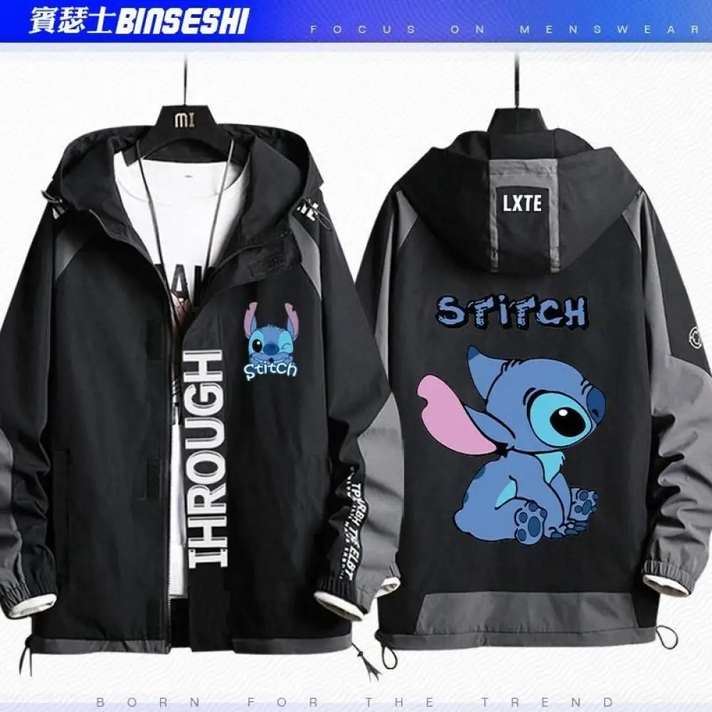 Anime Stitch Women Jacket Kawaii Stitch Cartoon coppia Coat Fashion Travel Warm antivento Top regali di compleanno per uomo e donna