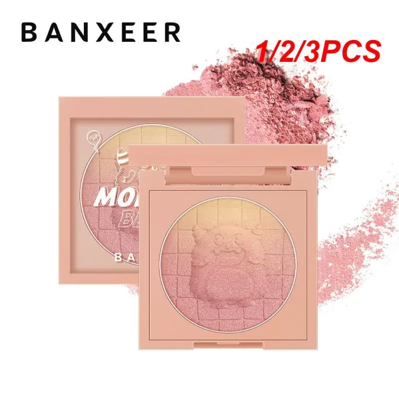 1/2/3 szt. Blusher matowy Banxeer rumieniec Make-up Rouge trwały makijaż twarzy puder mgiełka kochanie kosmetyki delikatne do twarzy