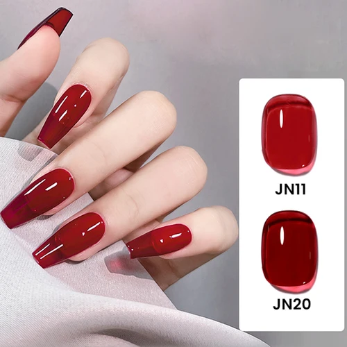 Imagen 2 del producto BORN PRETTY Gel de uñas transparente de gelatina roja, 10ML, Color rosa desnudo, esmalte de uñas en Gel para diseño de manicura en casa, salón DIY