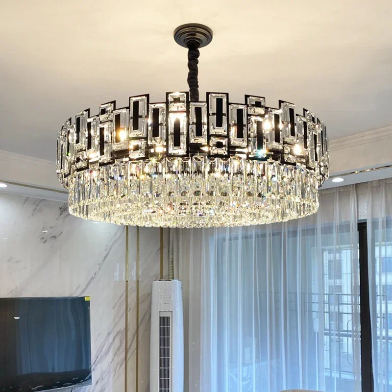 Luxury Crystal Chandelier For Living Dining Room Home Decor Indoor Lighting LED Luxury Crystal Lamps Bedroom Lustre Lighting