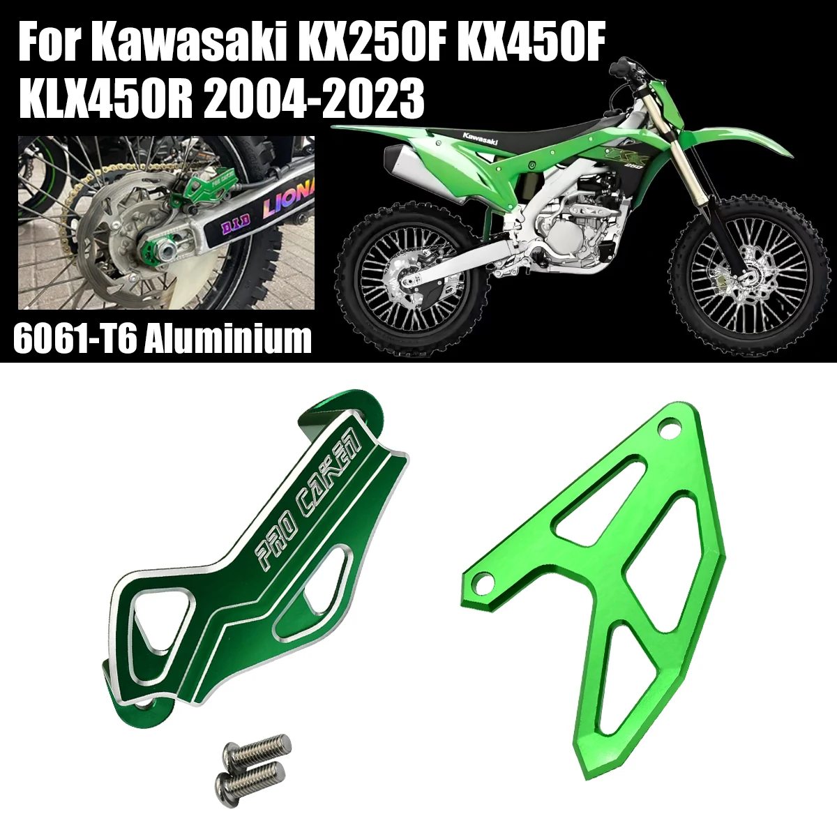 Motorcycle Rear Brake Disc Caliper Guard Protector For Kawasaki KX250F KX450F KX450 KLX450R KXF 250 450 KX 250F 450F 2004-2023 