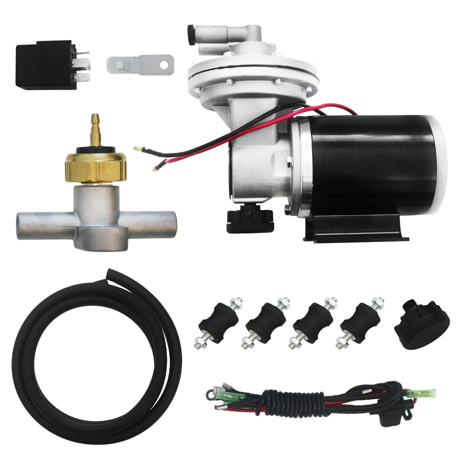 Universal Electric Vacuum Pump Kit 28146 12V Brake Booster Vacuum Pump 18-22 InHg For Modified Car EV Racing Street Rod