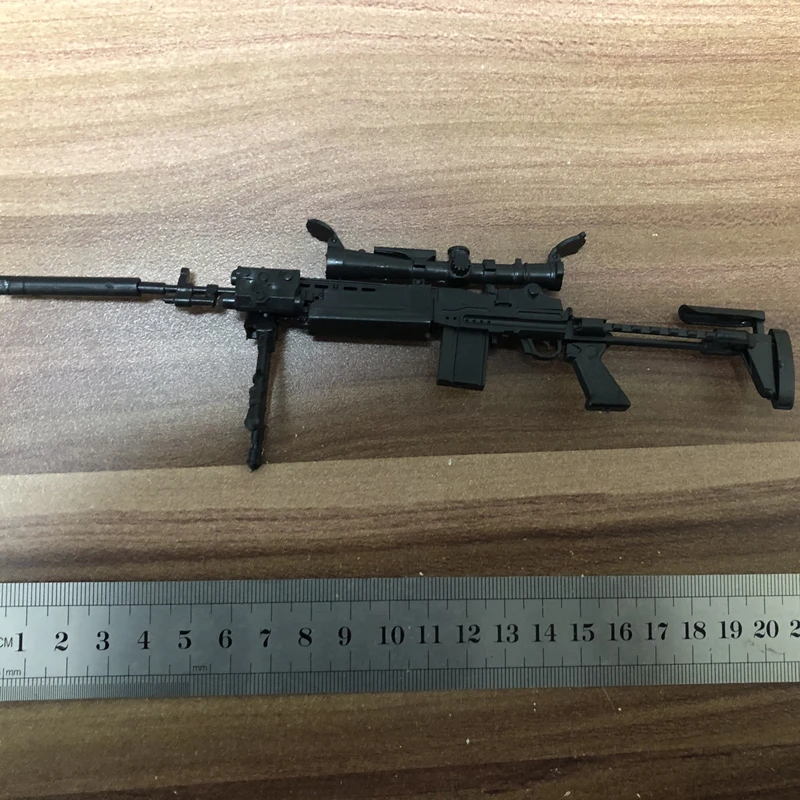 Mini Puzzle 1/6ème pour fusil de Sniper MK14, modèle de pistolet à assembler en plastique revêtu de noir pour affichage de figurines d'action 12 pouces