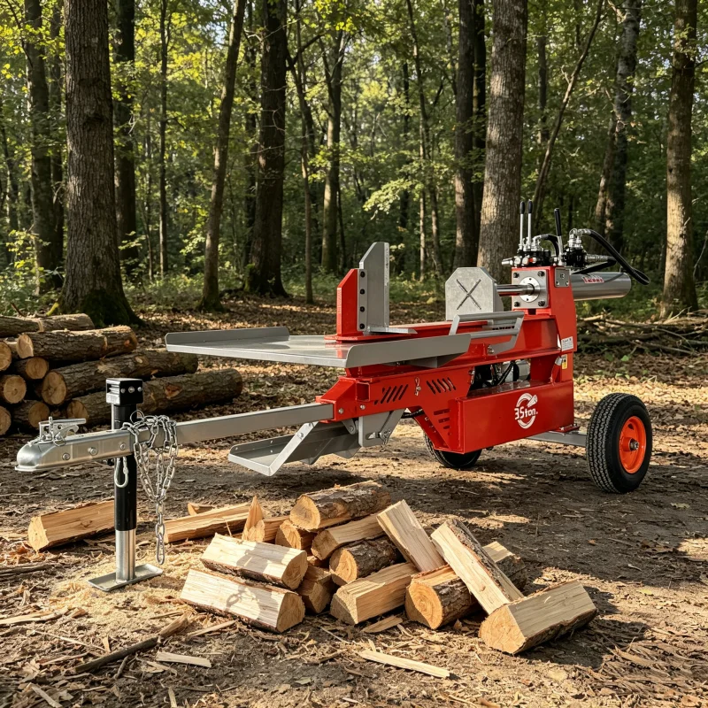 Customized Wood Splitter 35-Ton Auto Return Hydraulic Start 7HP Engine Firewood Splitting Forestry Harvesting,EPA Compliant