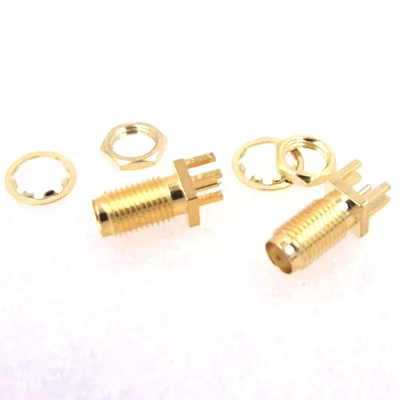 Wholesale 100PCS New Lengthen SMA Connector 1.6 radio frequency seat SMA-KE outside screw hole coaxial Connector Ship to Russia