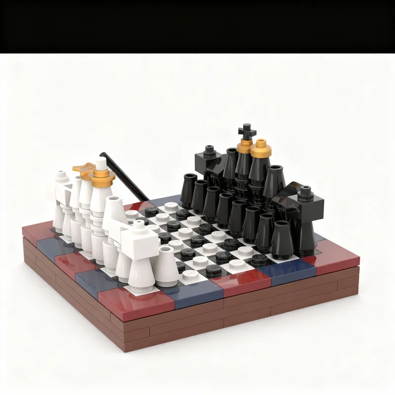 171pcs MOC Creator Improved Micro Chess Model Building Blocks Architecture Toy Christmas Gift 3D Creative Collection Display