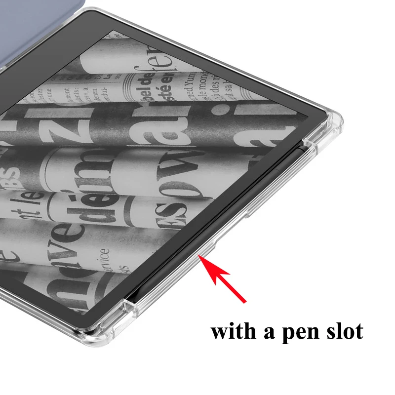 Obrotowe etui akrylowe do Kindle Scribe 2024 2022 Etui 10,2 cala PU Leather Auto Wake Sleep Ebook Cover Funda z uchwytem na ołówek — zdjęcie produktu 4