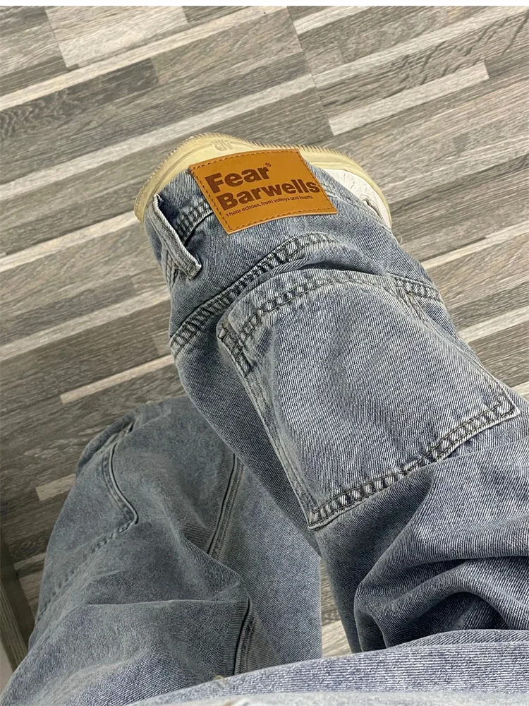 Casual jeans reversible pants ins fashion American retro Y2K loose high waist jeans women street clothing loose trousers pants - Image 6